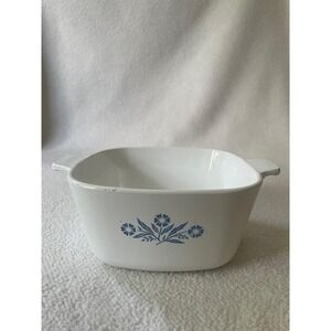 Vintage 69-72 Corning Ware 1.75 Quart Casserole Dish Blue Cornflower P-1 3/4-B